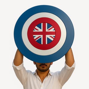 Escudo del Capitán Carter: réplica de metal para cosplay, escudo de superhéroe listo para la batalla, regalo de coleccionista para adultos con precisión de pantalla.