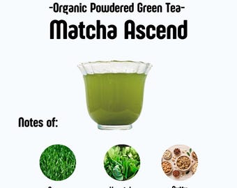 Ceremonial Grade Matcha Powder: Organic Green Tea, Sweet & Grassy