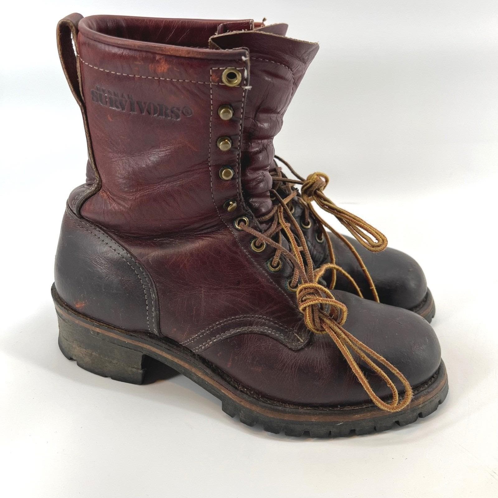 Vintage Herman Santa Rosa Logger Boots 10.5 W USA Made Soft Toe Herman Shoes Boots - Etsy main image 2