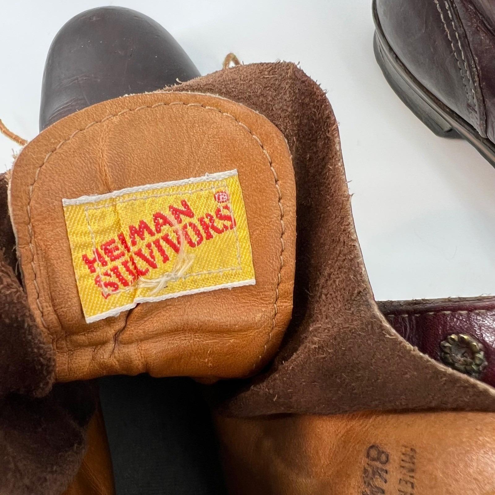 Vintage Herman Survivors USA Leather Work Boots 8M Vibram  display picture 2