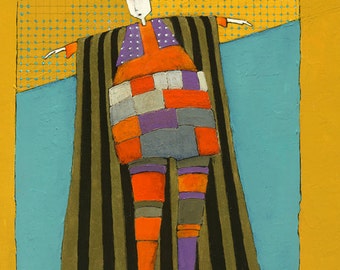 Gildersleeve--circus art-fantasy art--figurative art--highwire art- 20 x 16--archival giclee print