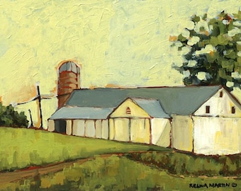 Lancaster County Barn Art Print, Signed Giclée Farmhouse Wall Decor (11x14)
