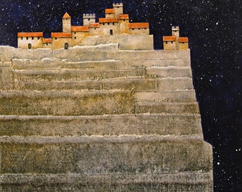 Tuscan Village Giclée Print, Italy Landscape Art, Signed