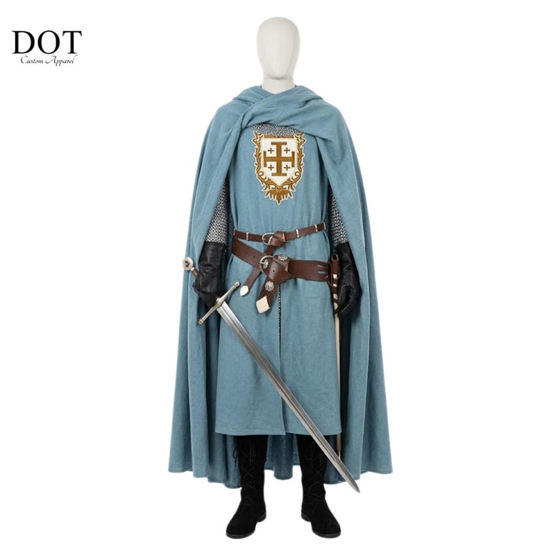 Baldwin IV Cosplay Costume – Kingdom of Heaven Replica, Includes Mask