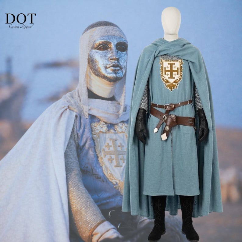 King Baldwin IV Inspired Medieval Knight Cosplay – Crusader Costume, Kingdom of Heaven Inspired