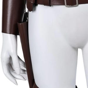 Vault Dweller Fallout cosplay belt for Halloween, featuring adjustable leather harness ideal for costume roleplay.