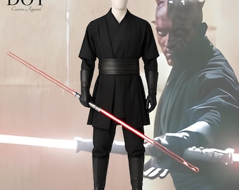 Darth Maul Inspired Wool Sith Cosplay Costume: Star Wars Dark Side Outfit