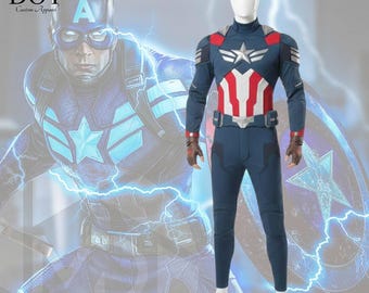 Inspirado en el disfraz del Capitán América: traje de cosplay de superhéroe de los Vengadores