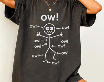 Funny Stick Figure Pain T-Shirt: Chronic Pain Awareness Gift