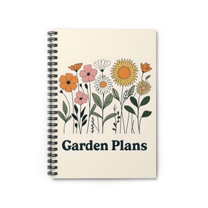 Floral Spiral Notebook - Ideal for Garden Lovers, Perfect for Gardening Journals, Planning, Nature Notes, Gift for Plant Enthusiasts, Garden