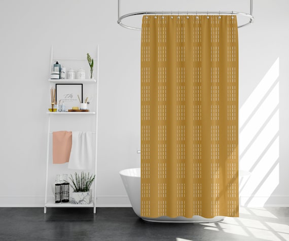 mustard shower curtain dunelm