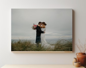 Custom Photo Canvas, Personalized Wall Art, Wedding Anniversary Gift, Family Portrait