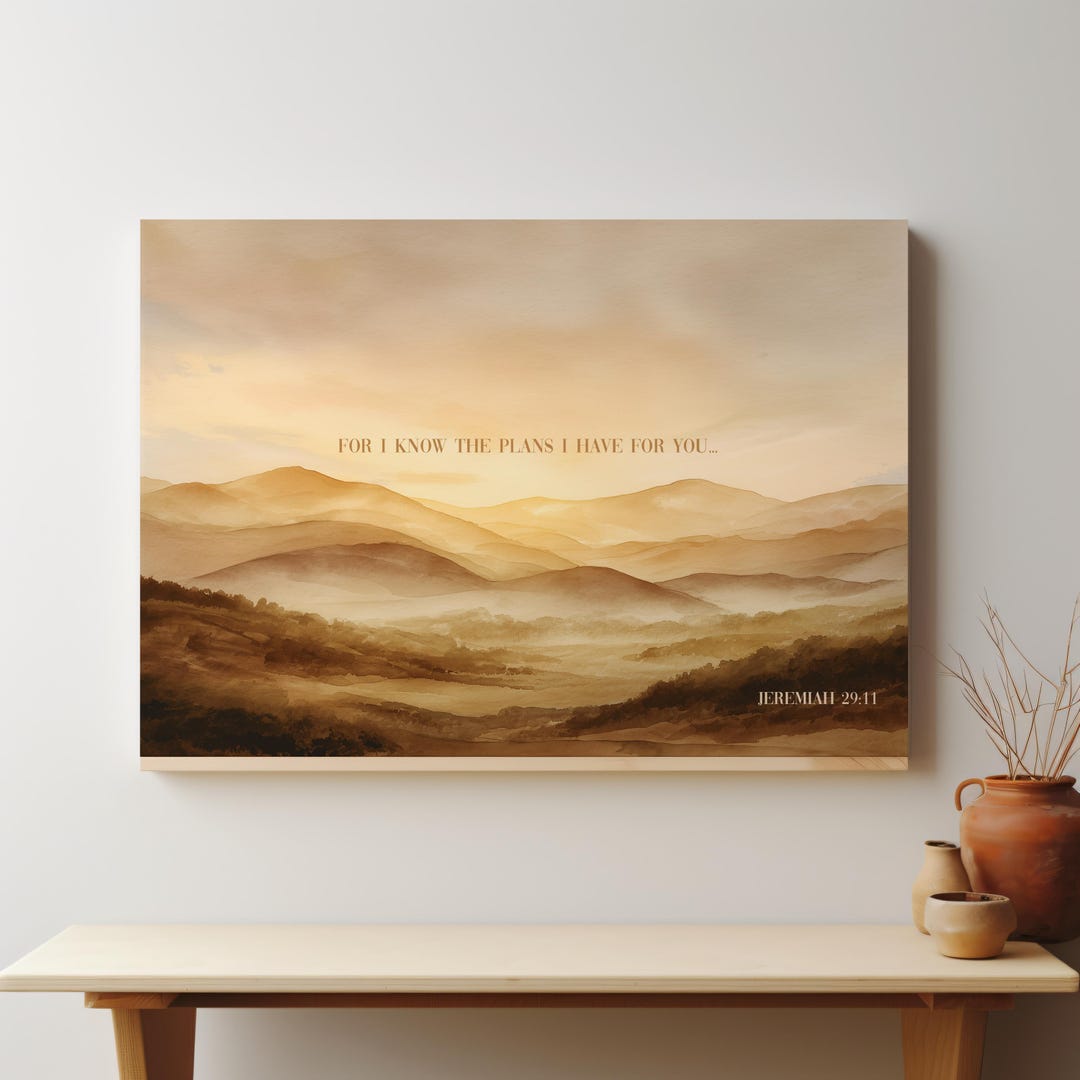 Custom Jeremiah 29:11 Canvas Print – Christian Bible Verse Wall Art - Etsy