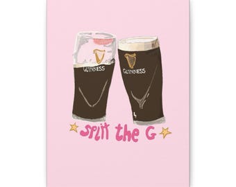Ierse vintage Guinness-muurkunst | Ierland traditionele pub drinken Guinness Wall canvas | De G . gemorst