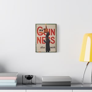 SALE NOW LIMITED Best Seller!! |Vintage Guinness Irish Wall Art Canvas | Traditional Irish Pub poster image 3