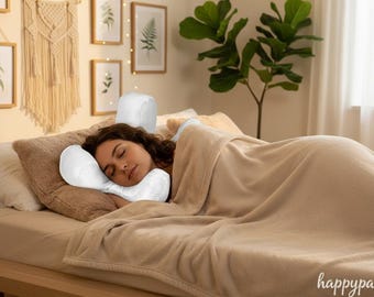 Almohada de belleza antiedad Sistema de sueño sin arrugas Almohada ergonómica para dormir boca arriba para una piel radiante y juvenil Incluye almohada de satén de regalo