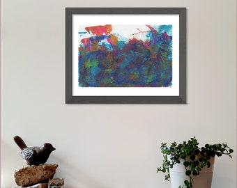 Blue and Pink Abstract - 8 x 10 Photographic Print