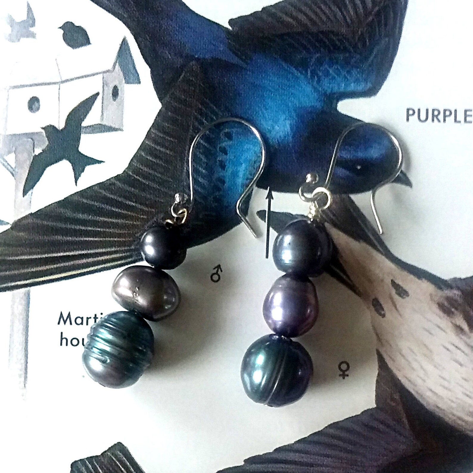 Earring - Triple Black