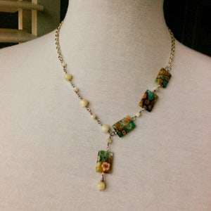 Brigantia Mother of Pearl and Millefiori Bead Necklace image 10