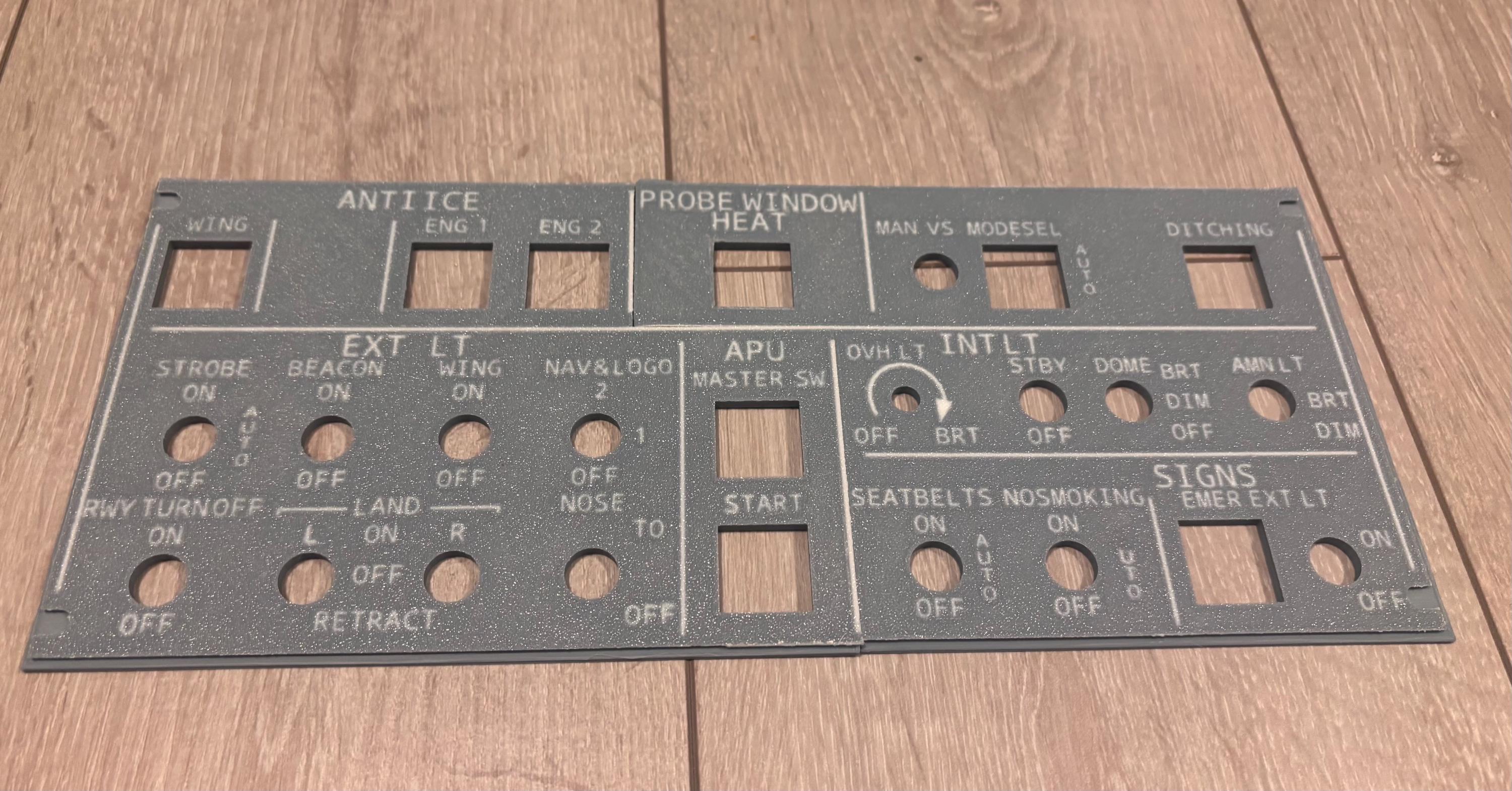 VRinsight B737 オーバーヘッドパネル（簡易版）ジャンク 737 Overhead