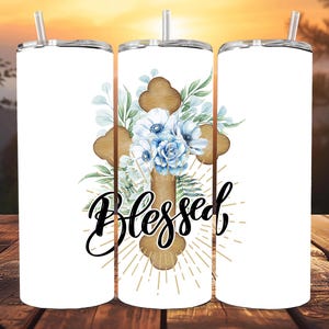 Stainless Steel 20oz Tumbler with Religious Design, Durable Spiritual Travel Mug for Hot & Cold Drinks, Faith Lover Gift