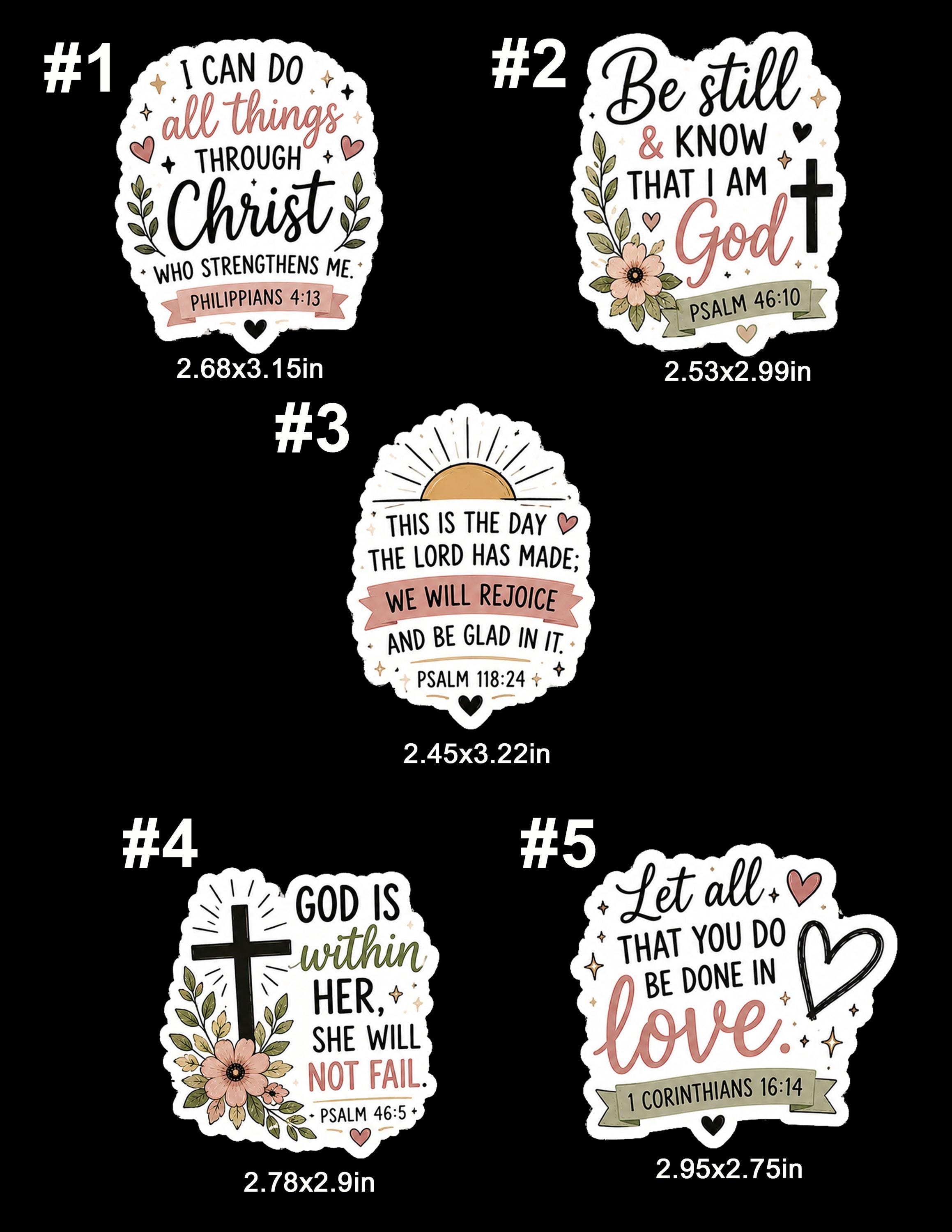 Christian Bible Verse Stickers | Waterproof Vinyl Decals for Laptops ...