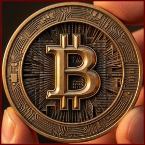 Grabado de Bitcoin, mapa de profundidad de monedas, placa de circuito, código binario, regalo para entusiastas de la tecnología