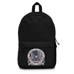 Patriotic Eagle Backpack, American Spirit Bag, Charitable Member Gift, Travel & School Backpack, Everyday Use Backpack