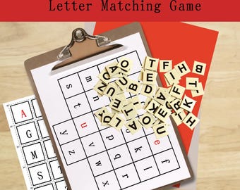 Alphabet Matching Game Printable | Uppercase & Lowercase Letters | Preschool Learning Activity | Homeschool Literacy Center