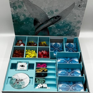 Finspan Board Game Insert, Fits Sleeved Cards, Designed For Future Expansion