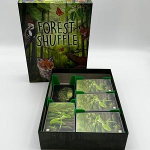 Forest Shuffle Deluxe Board Game Organizer & Sleeved Card Holder - Board Game Insert