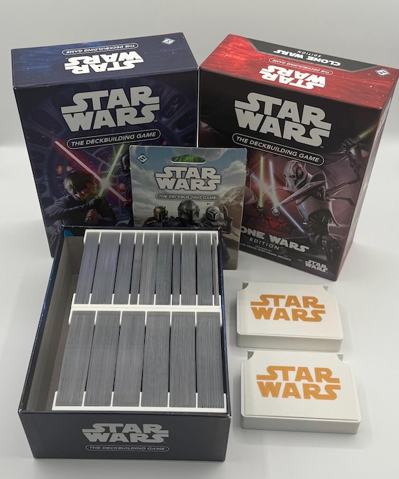 Star Wars Deckbuilding Game, Board Game Insert, Fits: Clone Wars and Mandalorian Faction or Reinforcements and Mandalorian Faction