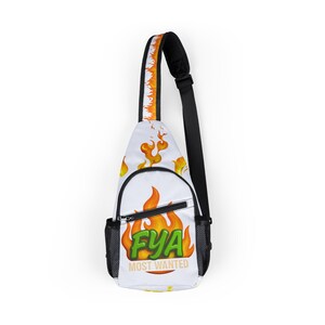 FYA Most Wanted Flame Chest Bag  Trendy Sling Backpack for Streetwear Style