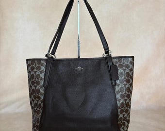 Vintage Coach Black Leather Business Tote 7757 - Etsy