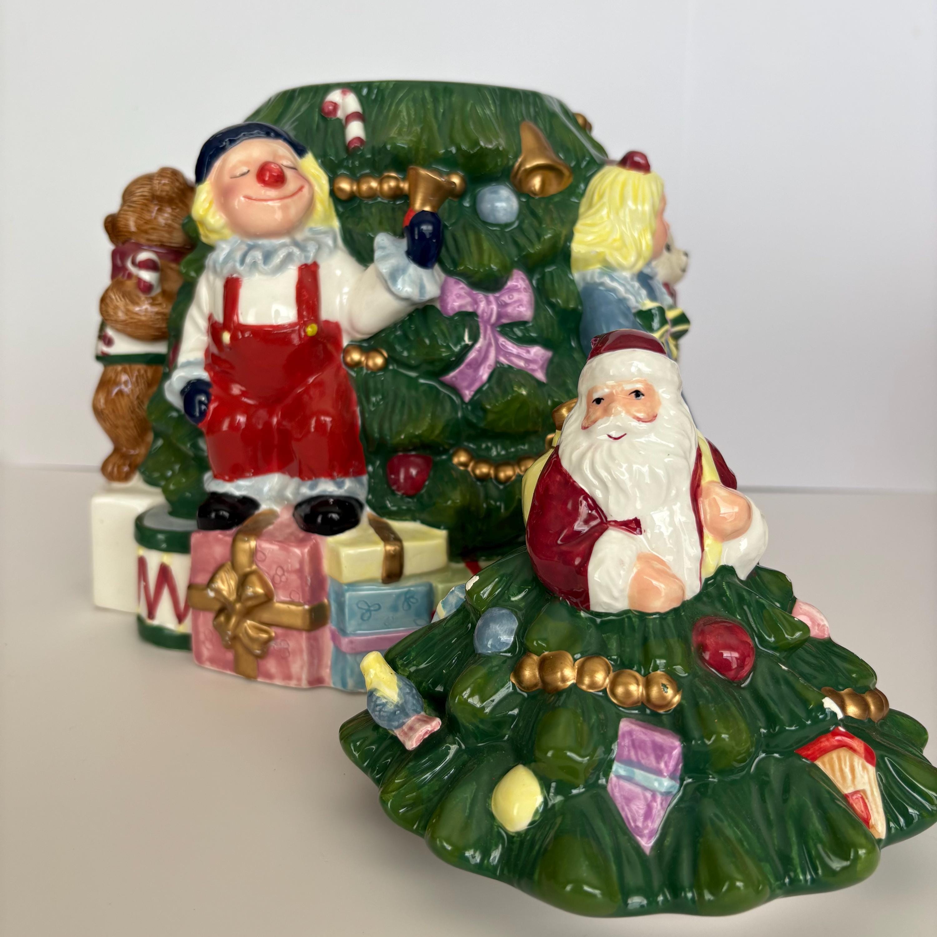 【未使用品】SPODE クッキー ジャー クリスマスツリー　スポード ヴィンテージ スポード クリスマスツリー「Toys Around the Tree