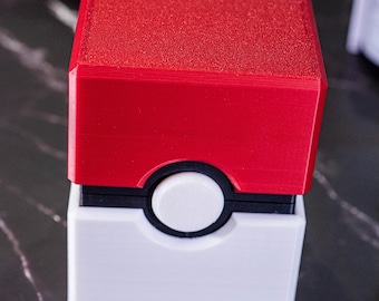 3d Printed Card Storage Deck Box - Pokeball Styles