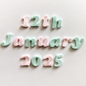 Fondant Letters & Numbers for cakes or cupcakes. Edible Alphabet Cake Decorations