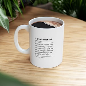 Scientist Definition, Stand up for Science Mug | Perfect Science Gift | Grad Students, Teachers, Research Staff