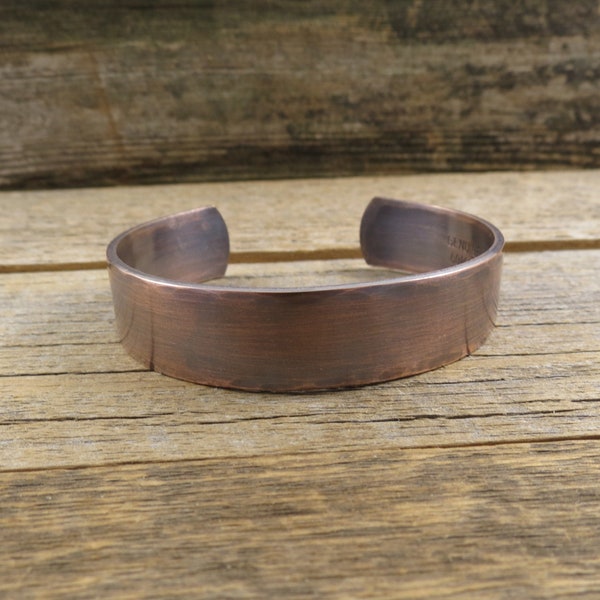 Pure Copper Bracelet, Unisex Copper Cuff, Heavy Gauge Copper Cuff