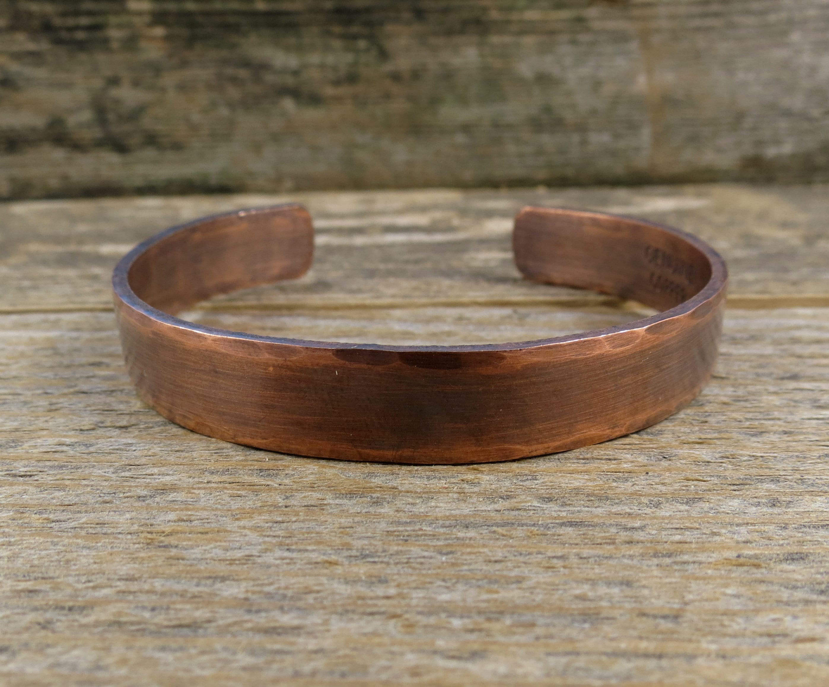 Mens hammered copper bracelet discount