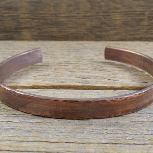 Pure Copper Bracelet, Mens Copper Bracelet, Hand Hammered Copper Cuff