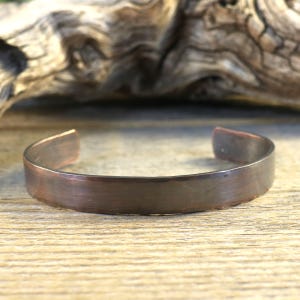 Mens Pure Copper Bracelet, Hand Hammered Womens Copper Cuff