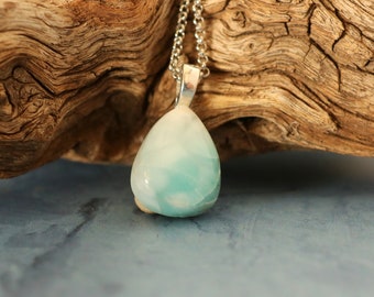 Larimar Necklace, Gift for Mom, Pregnancy Gift