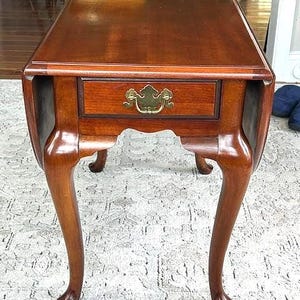 BASSETT Drop Leaf Side/ End Table W/ Drawer - SOLID WOOD - Etsy