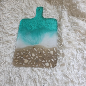 Schneidebrett mit Strandmotiven