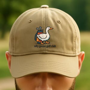 Golf hat for dad Silly Goose Golf Hat Father&#39;s Day Gift for Him or Her Golfer Gift Golf Lover Hat Funny Golfer Cap, Personalized Hat