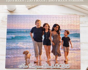 Rompecabezas de retrato de dibujos animados personalizado a partir de una foto, rompecabezas de 500 piezas, regalo para el Día de la Madre de los niños, regalo para la abuela, regalo personalizado