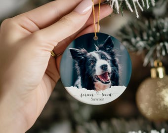 Ornamento fotografico personalizzato per cani, regalo commemorativo per amanti degli animali, ricordo della perdita di un animale domestico