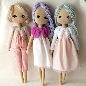 PDF Knitting Pattern for Puffy Sleeve Cardigan for Gingermelon Sparkle Starlet Doll
