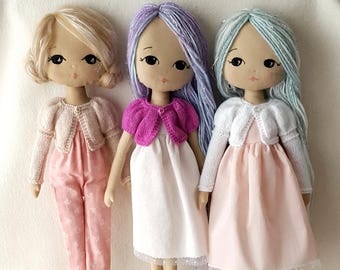 PDF Knitting Pattern for Puffy Sleeve Cardigan for Gingermelon Sparkle Starlet Doll